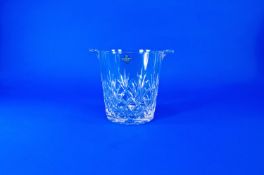 Edinburgh Crystal Cut Glass Ice Bucket, of two handled form, cut sides, with star cut base, 7¼