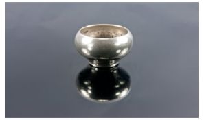 A Miniature Bowl Shaped Russian Silver Salt. Moscow 84 mark for circa 1880 and Cyrillic makers mark
