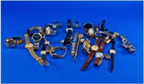 Mixed Bag Of Assorted Gents & Ladies Wristwatches. A/F