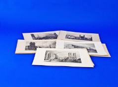 Set of 16 Steel Engravings of London. c.1850. After Drawings by R. Garland.