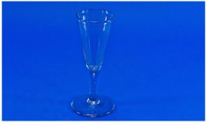 George IV Wine Glass with conical bow on plain stem and feet. c 1820`s. Stands 6 inches high.