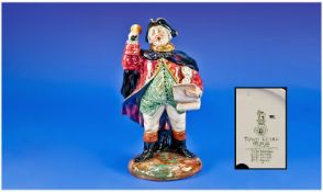 Royal Doulton Early Figure. `Town Crier` HN 2119. Issued 1953. Designer M. Davies. Height 8.5