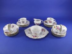 Royal Crown Derby Boxed Tea Set, comprising six cups, saucers and side plates, milk jug and sugar