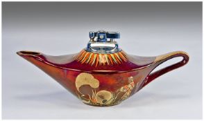 Carlton Ware, Hand Painted Rouge Royale, Alladins Shaped Table Lighter. c.1930`s. 3.5 inches high