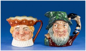Royal Doulton Small Character Jugs, 2 in total. 1. Rip Van Winkle` D6463, 4`` in height, issued