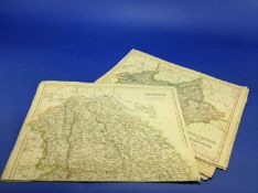 Seven English County Map by Gratt and Gilbert. Original colour. Circa 1840.