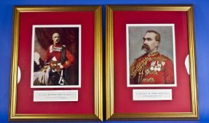 Fine Set of Antique Ten Chromolithographs of Celebrated Army Officers from the Boer War from