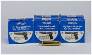 Walther 4 Boxes Of Special 12gr Cupsules For CO2 Weapons. 10 capsules to one box.