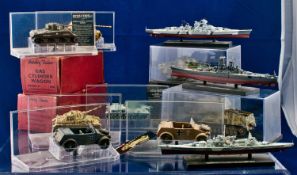 Collection Of Assorted Military Scale Models Including M4 Sherman Tank, T34/76 8th Tank, Panzer V