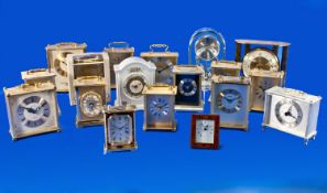 Collection Of 18 Assorted Carriage & Mantle Clocks.