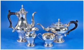 A Silver 4 Piece Tea & Coffee Service of good quality and shape. Hallmark Birmingham 1972. Makers