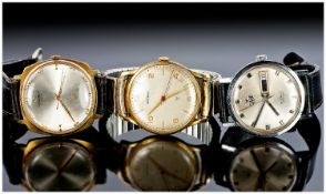Three Gents Wristwatches, Comprising Certina Manual Wind, Claro Manual Wind With Date And Regency