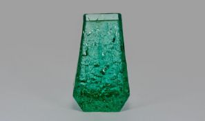 Small Whitefriars Glass Vase. Height 5 Inches.