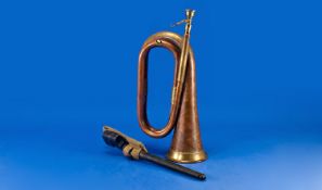 Copper And Brass Bugle, Marked ``Potters Aldershot LP`` Together With A Spike Bayonet And Scabbard,