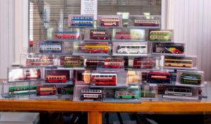 Collection Of 49 Modern Diecast Models, All Displayed In Seperate Perspex Containers Mostly Limited
