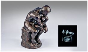 Parastone Studies Bronzed Style Figure of `The Thinker`, by H. Rodin from the Movseion collection,