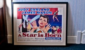 A Large Warner Bros Vintage and of the Period  Judy Garland - James Mason Cinema Poster `A Star of