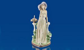 Lladro Figure `Time For Reflection` Model number 5378. Issued 1986. 13.25`` in height. 1st