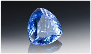 Loose Gemstone 19.36ct brilliant Cut Tanzanite 16.40 x 16.03 x 11.06mm.