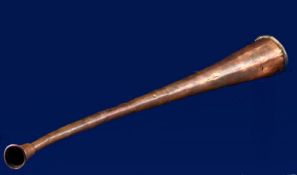Antique Copper Hunting Horn 17 inches long.