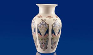 Masons Ironstone Vase made for Liberty in 1989, `Lanthe` Pattern design to base. Excellent
