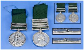 Queens South Africa Medal With Four Clasps Laing`s Nek, Transvaal, Relief Of Ladysmith And Orange