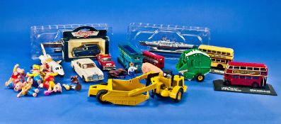 An Assortment of Loose Vehicles, including Corgi and LLedo. Comprises war ships, buses, Beaufort