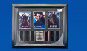 Framed Authenticated Film Cells from `The Matrix Trilogy`. Limited edition 997 of 1000.