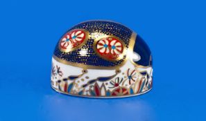 Royal Crown Derby Paperweight, Ladybird Blue. Gold stopper. Date 1998, boxed. Mint condition & 1st