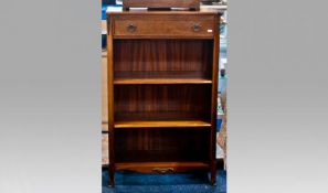 Small Mahogany Side Cabinet, fitted with single drawer and two removable shelves below, 42 inches