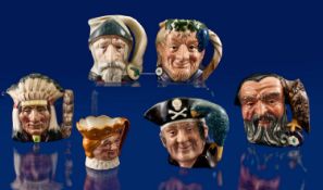 Royal Doulton Collection Of Miniature Character Jugs, 1. Old King Cole, D6871, 1.5`` in height,