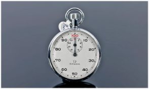 Omega Vintage Chrome Cased INdustrial Stopwatch, working order and excellent condition.