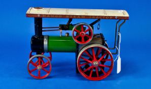 Mamod Metal Model Steam Traction Engine, circa 1967, working model, 7 inches high and 10 inches in