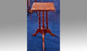 Mahogany and Birchwood Occasional Table, probably constructed in the early 20th century, from a