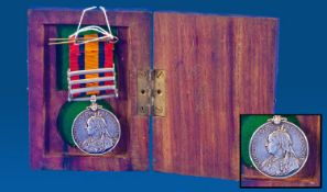 Queens South Africa Medal With Three Clasps South Africa 1902, 1901 & Transvaal. Awarded To 6846