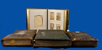 Four Carte De Visite Albums. Containing A Quantity Of Family Photos, Some Military, Royalty etc