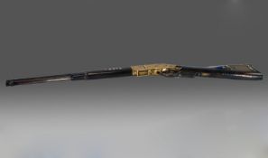 Deactivated Copy of a Winchester ``Yellow Boy`` Type .44 Rimfire Rifle, with 48cm steel barrel,