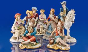Collection of Capodimonte, comprising figures and figure groups, Italian Figures