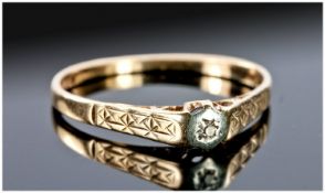 9ct Gold Diamond Set Ring, Fully Hallmarked, Ring Size Q
