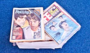 Box Containing a Large Collection of Rolling Stones Magazines, mainly from the 1980`s, 1990`s and