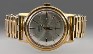 Trebex Vintage Gents Classic 10 Carat Gold Plated Oval Cased Mechanical Wrist Watch fitted to a