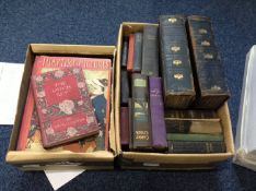 Two Boxes of Assorted Books, including Playtime Pictures children`s book, early 20th century,