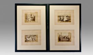 Set of Twelve Original Early Photographs of Pompeii Albumen Prints from Dyers `Ruins of Pompeii`