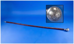 Victorian Military Silver Topped Cane/Stick. Marked Punjab regiment and the number 14. 29.5`` in