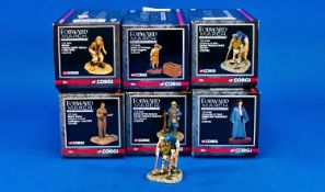 Six Corgi Diecast Models ``Forward March`` Military Related Figures. All Boxed.