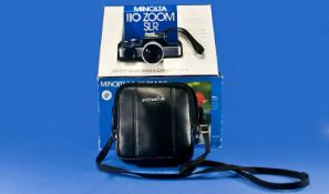 Minolta 110 Zoom SLR Camera, late 20th century, complete with carrying case, instructions and