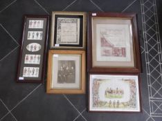 Collection of Five Assorted Framed Prints comprising 2 Military. Soldier Prints, One Victorian