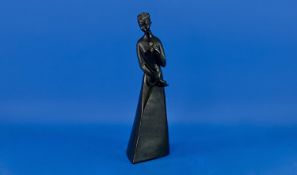 Royal Doulton Basalt Figure of Symphony 1979. HN 2838, 12 inches in height.