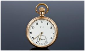 Limit Gold Plated Open Faced Pocket Watch Circa 1920. Good working order.