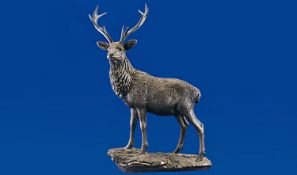 Resin Figure Of A Stag, 14.5`` in height